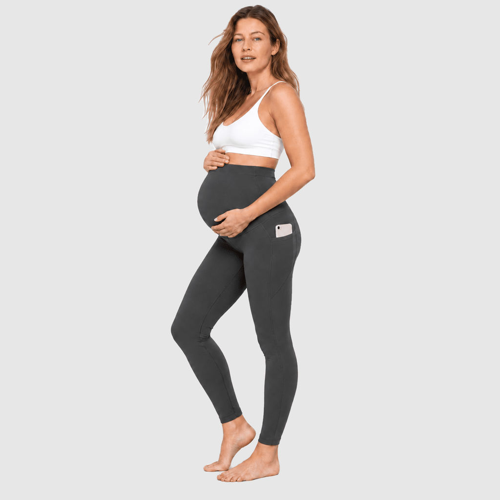 Pocket Maternity Leggings - Bumpshape #color_light_gray