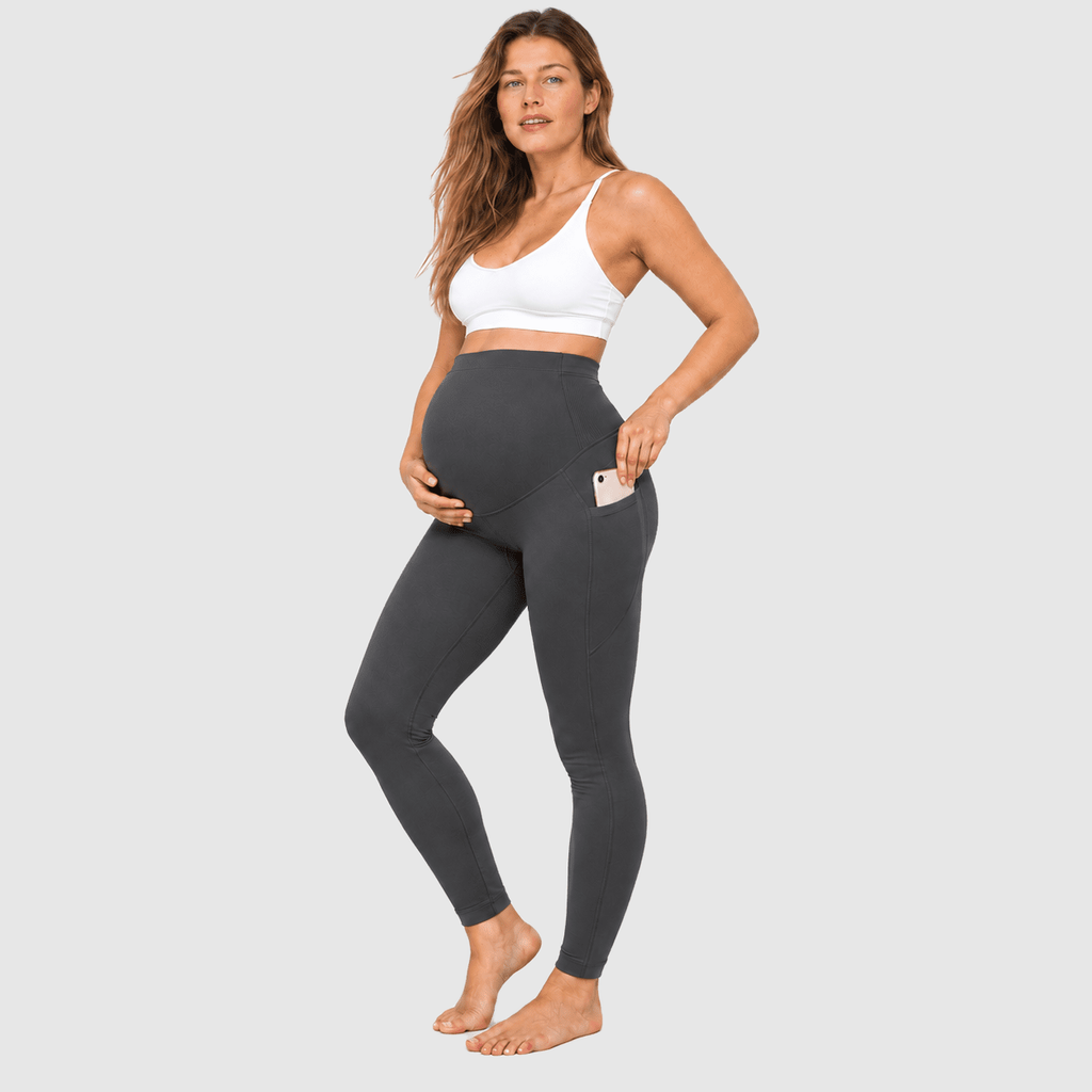 Pocket Maternity Leggings - Bumpshape #color_light_gray