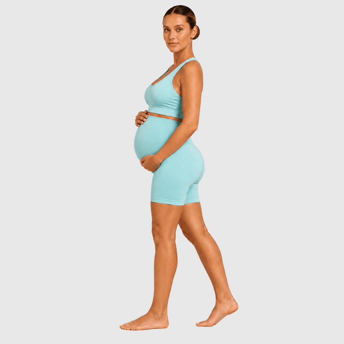 Sculpt Seamless Maternity Set - Bumpshape #color_aqua