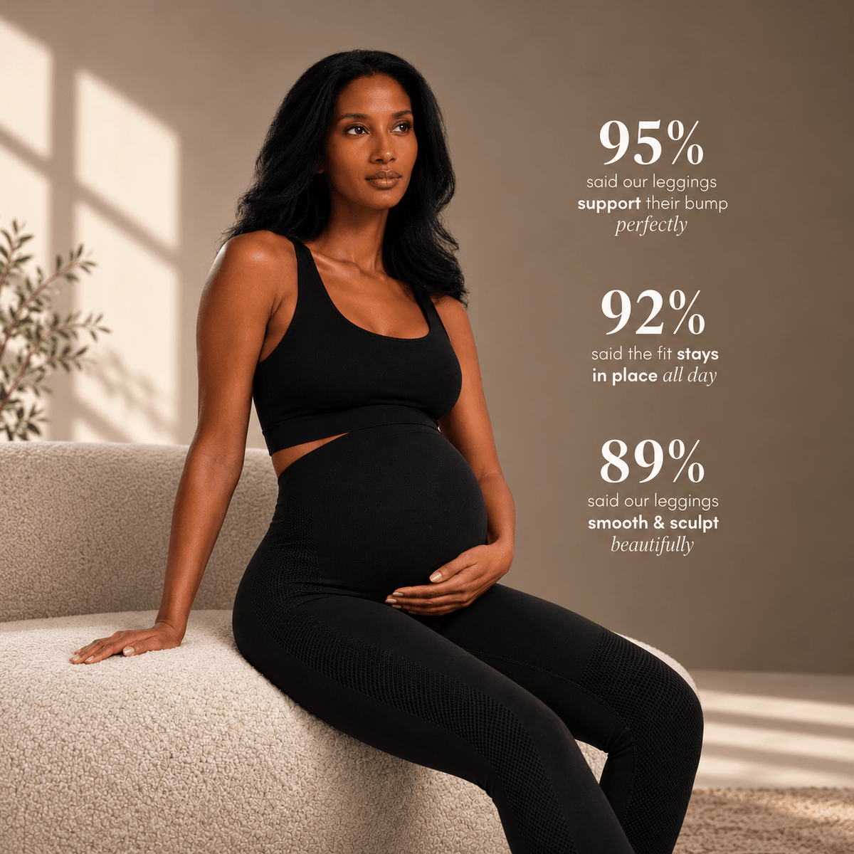 Tone Seamless Maternity Leggings - Bumpshape